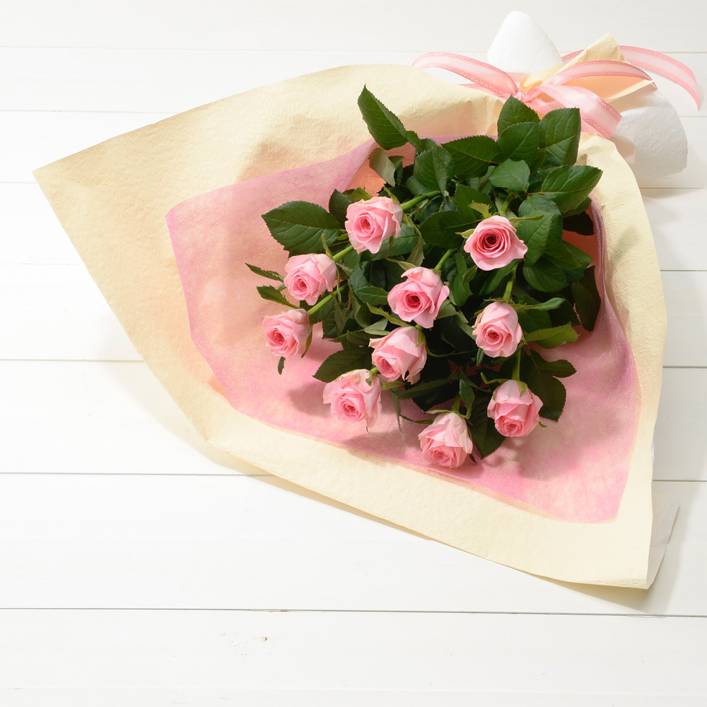 花束ブランケット　ピンクローズ SNSで話題沸騰』花束ブランケットふわとろ毛布 完成品 120CM